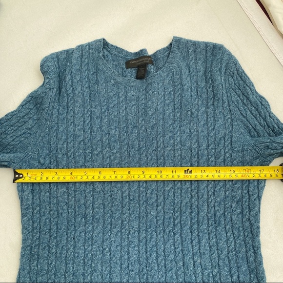 Express Design Studio Y2K cashmere blend teal sweater - Picture 7 of 11